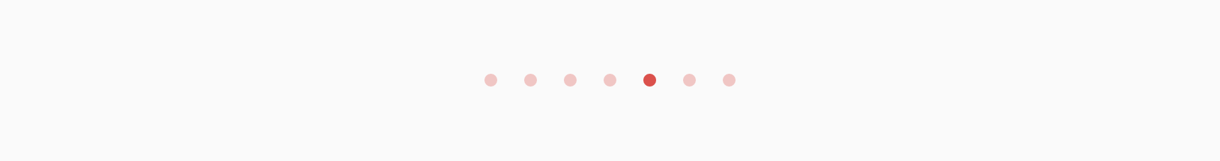 The illustration shows lightbox pager. The current opened gallery element is marked with an opaque circled. The rest — with semitrasparent.